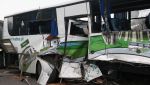  Wypadek z udziałem autobusu w Domaradzu foto: st.kpt. Bogdan Biedka
