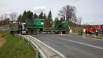  Wypadek z udziałem autobusu w Domaradzu foto: st.kpt. Bogdan Biedka