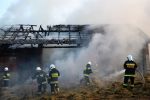  Pożar stodoły w Starej Wsi foto: www.brzozowiana.pl