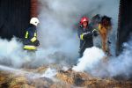  Pożar stodoły w Starej Wsi foto: www.brzozowiana.pl