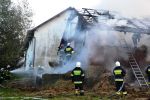  Pożar stodoły w Starej Wsi foto: www.brzozowiana.pl